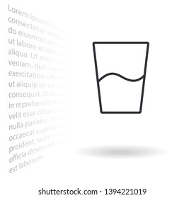Glass of water icon . Lorem Ipsum Illustration design