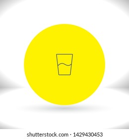 Glass of water icon . Lorem Ipsum Illustration design