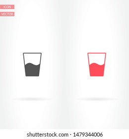 Glass of water icon . Lorem Ipsum Illustration design