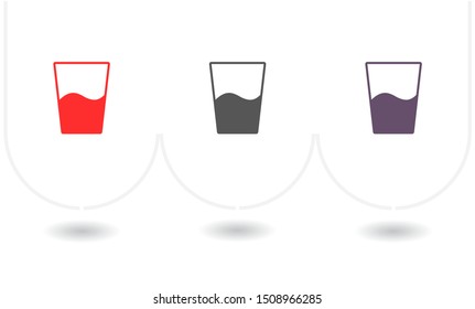 Glass of water icon . Lorem Ipsum Illustration design