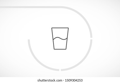 Glass of water icon . Lorem Ipsum Illustration design