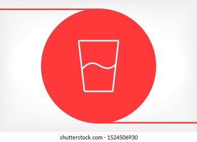 Glass of water icon . Lorem Ipsum Illustration design