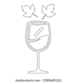 Glass water icon outline style vector 
