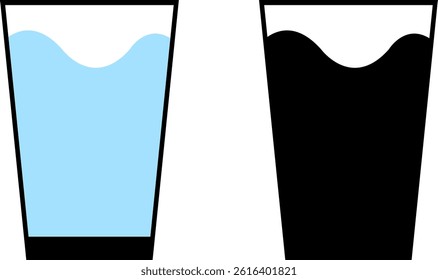 glass with water icon set. Drink Icons. Alcohol symbol
