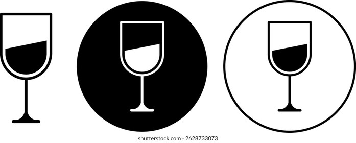 glass with water icon set. drink symbol. drawing glass of water

