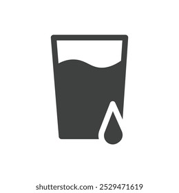 Vaso de agua icono símbolo de Vector simple