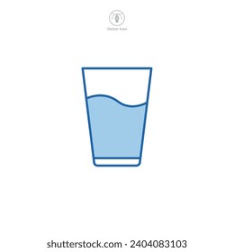 Glass Water Icon symbol vector illustration isolated on white background