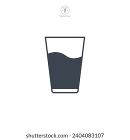 Glass Water Icon symbol vector illustration isolated on white background