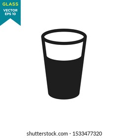 glass of water icon in trendy flat style 