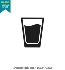 glass of water icon in trendy flat style 