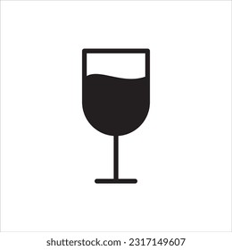 glass of water icon in trendy flat style