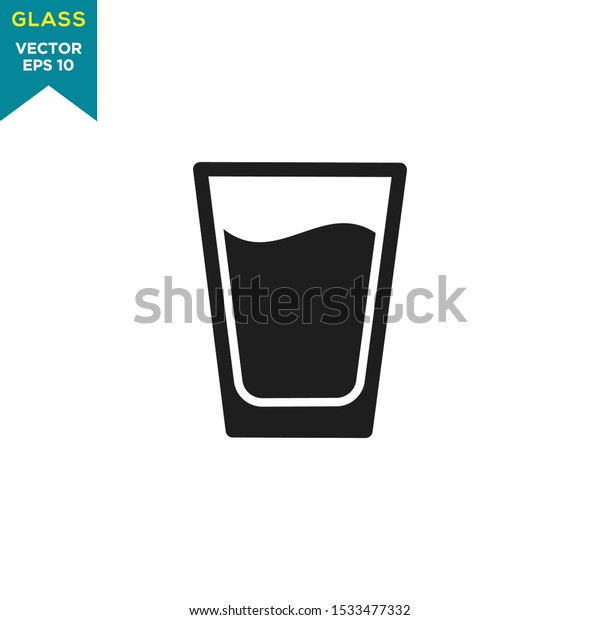 Glass Water Icon Trendy Flat Style Stock Vector (Royalty Free ...