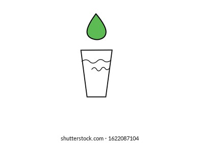 glass of water icon vector 