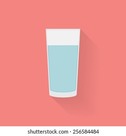 Glass Of Water Icon - Vector