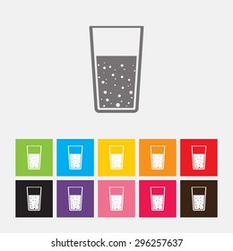 Glass of water icon - Vector
