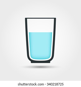 Glass of water icon - Vector