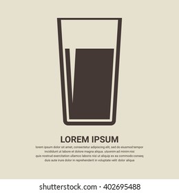 Glass of water icon - Vector
