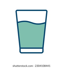 Glas mit Wassersymbol, Vektordesign-Vorlage