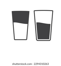 glass of water icon vector element design template web