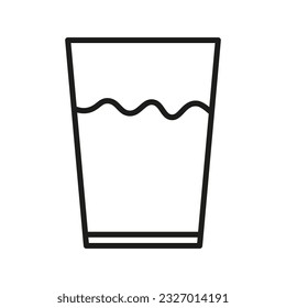 glass of water icon. Vector illustration. EPS 10.