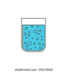 glass of water icon. vector illustration