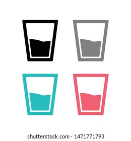 glass of water icon vector isolated on white background.