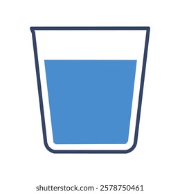 Glass of water icon vector isolated on white background for your web and mobile app design, Glass of water logo concept