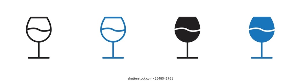 Conjunto de Vector de icono de agua de vidrio
