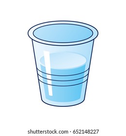 Glass of water isolated.
