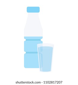 Glass of water. Isolated icon. Vector illustration