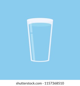 Glass of water. Isolated icon. Vector illustration