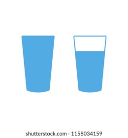 Glass of water. Isolated icon. Vector illustration