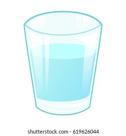 glass with water isolated illustration