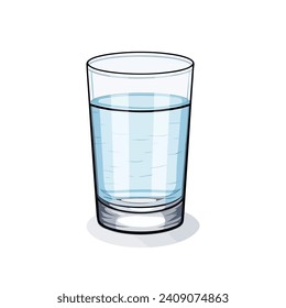 glass of water isolated on white background design