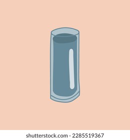 Glass of water isolated vector illustration 