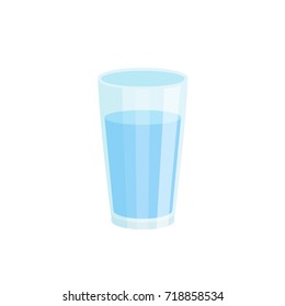 Glass of water isolated vector illustration on white background