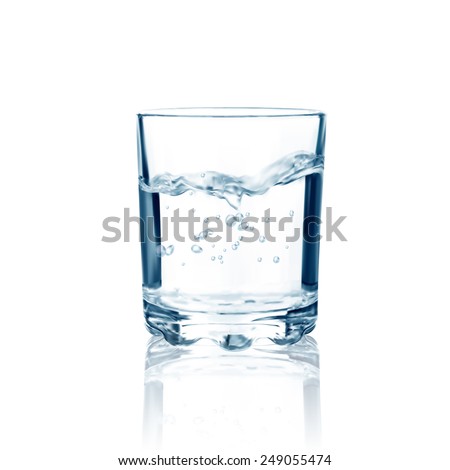 Glass with water isolated. Vector illustration
