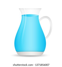 glass water jug icon in flat style. web icon, sign,  Design elements for business