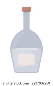 Agua de vidrio con objeto vector líquido de color semiplano. Tratamiento cosmético. Elementos editables. Artículos de tamaño completo en blanco. Ilustración simple de estilo de dibujos animados para diseño gráfico web y animación