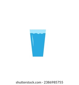 a glass of water on a white background