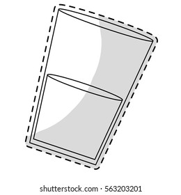 glass of water over white background. vector illustration