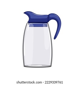 glass water pitcher cartoon. glass water pitcher sign. isolated symbol vector illustration
