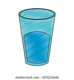 Glass with water scribble