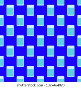 Glass of water seamless pattern on the navy blue background