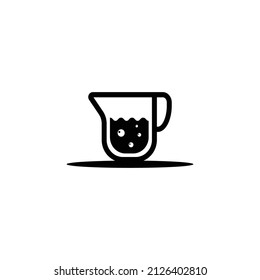 A glass of water silhouette logo template. Vector illustration