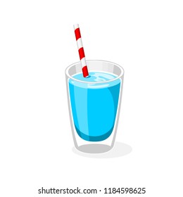Glass of water vector.