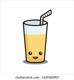 glass of water vector flat design illustration