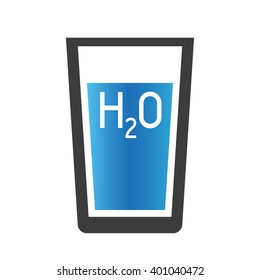 Glass of water vector icon