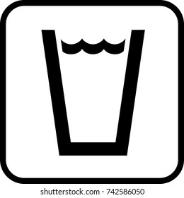 Glass of water vector icon