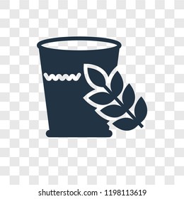 Glass of water vector icon isolated on transparent background, Glass of water transparency logo concept